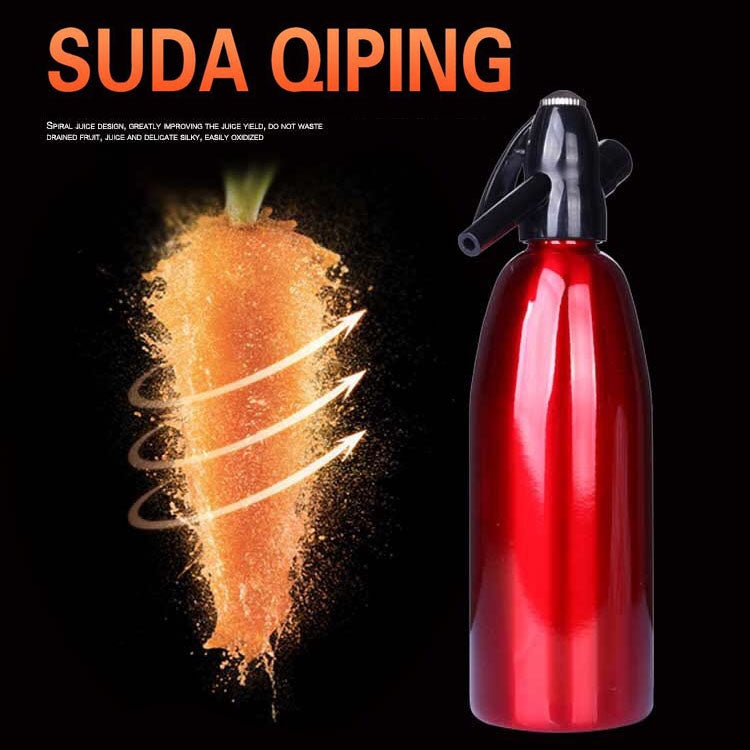 Manual Soda Siphon CO2 Dispenser Water Bubble Generator Cool Drink Cocktail Soda Machine Aluminum Bar DIY Soda Maker, Capacity: 1L
