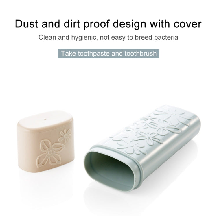 Portable Flower Carved Toothbrush Holder Outdoor Toothrush Cap Case Toothpaste Storage Box Wash Cup