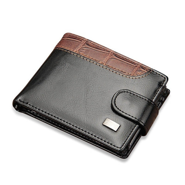 Men Vintage Leather Hasp Short Coin Pocket Purse Card Holder Wallets