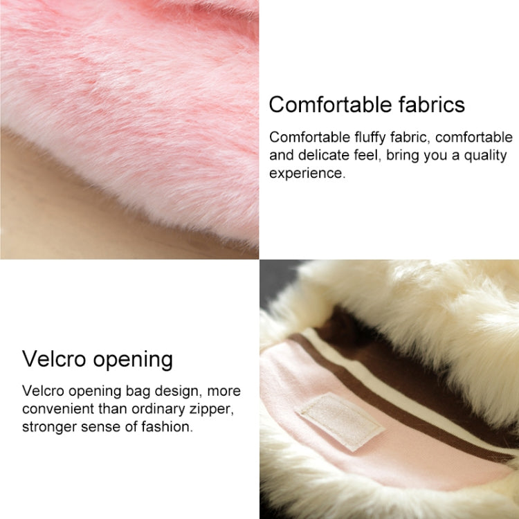 Cute Princess Girl Mini Cross body Bag Fashion Bowknot Imitation Fur Shoulder Messenger Bag Purse