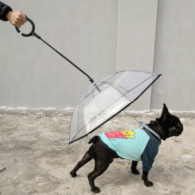Pet Umbrella Transparent Adjustable Rainy Dog ?Walking Leash