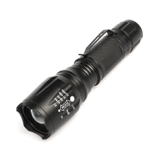 T02 Pen Clip Mini Flashlight T6 Telescopic Zoom Led Flashlight Outdoor Waterproof Long Shot Glare Flashlight