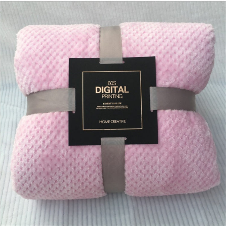 Thicken Solid Color Mesh Pineapple Flannel Blanket Coral Fleece Air Conditioning Sofa Cover Winter Warm Sheets Easy Wash Faux Fur Blankets