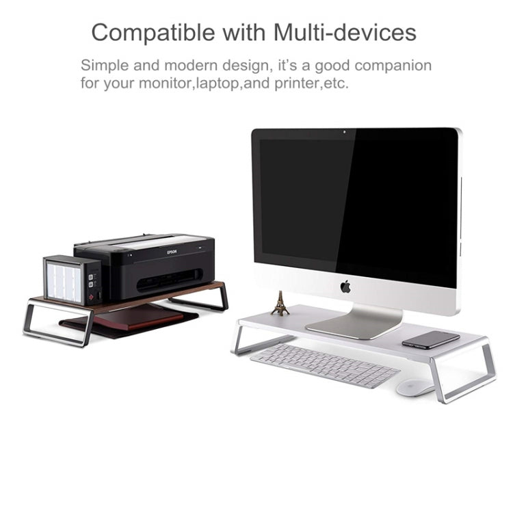 Monitor Stand Riser with Metal Feet for iMac MacBook LCD Display Printer, Lapdesk Tabletop Organizer Sturdy Platform Save Space