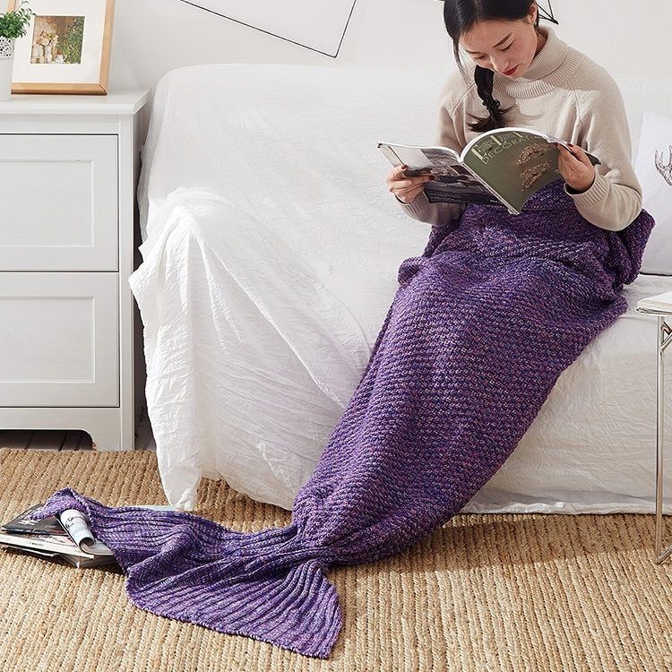 Mermaid Tail Blanket For Adult Super Soft Sleeping Knitted Blankets