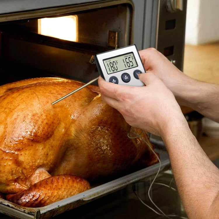 Digital Oven Thermometer Kitchen Food Cooking Meat BBQ Probe Thermometer Timer Water Milk Temperature Cooking Tools