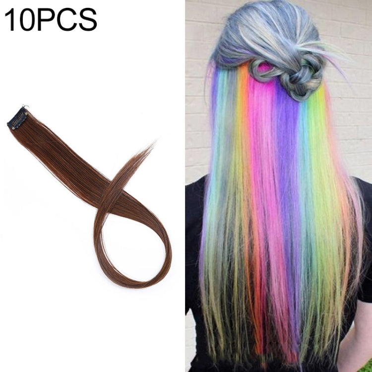 10 PCS Chemical Fiber Wig One-Step Gradient Color Single Card Wig