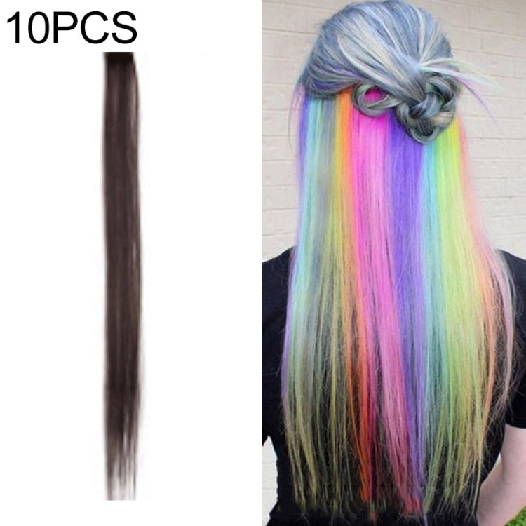 10 PCS Chemical Fiber Wig One-Step Gradient Color Single Card Wig