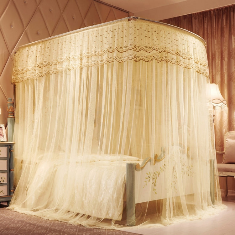 U-shaped Three-door Stainless Steel Tube Floor Mosquito Net