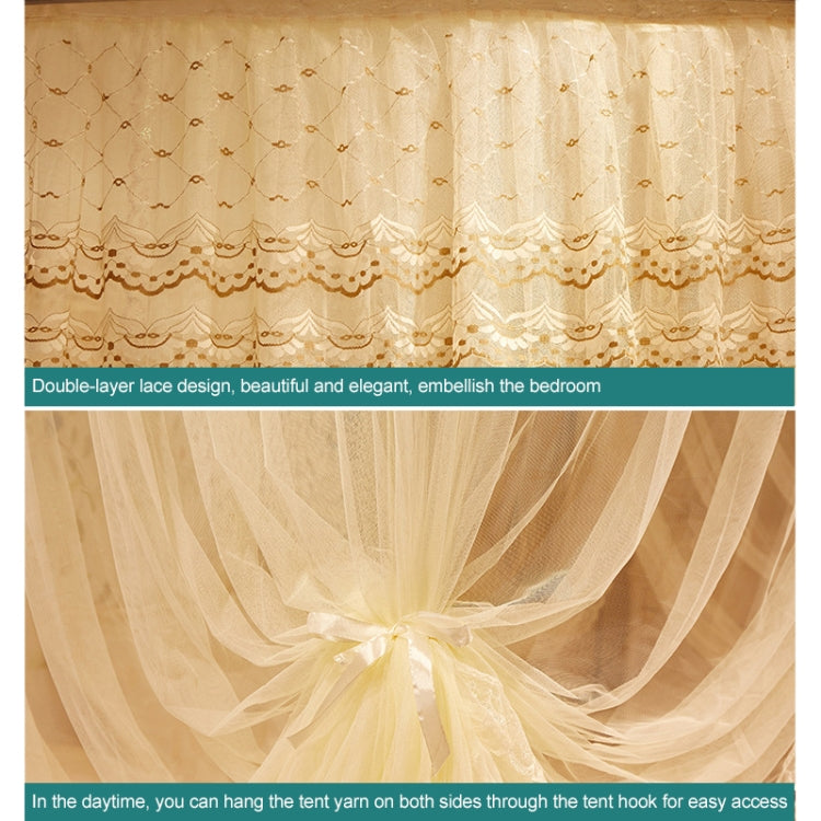 U-shaped Three-door Stainless Steel Tube Floor Mosquito Net