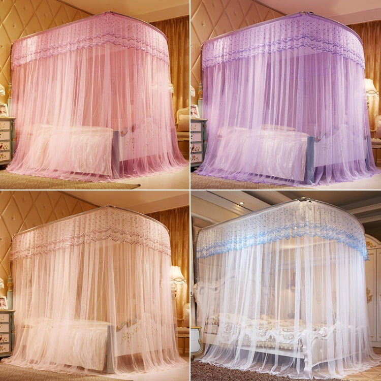 U-shaped Three-door Stainless Steel Tube Floor Mosquito Net