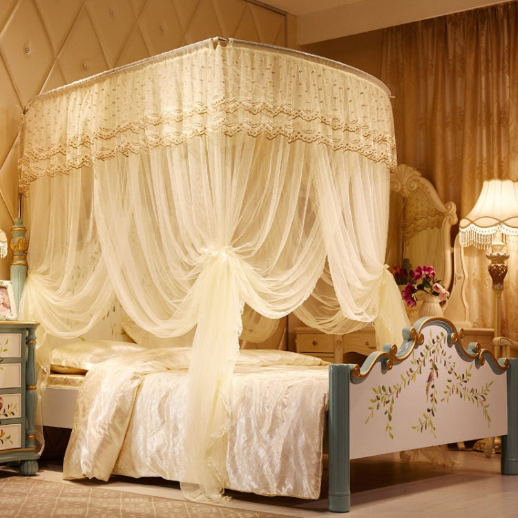 U-shaped Three-door Stainless Steel Tube Floor Mosquito Net