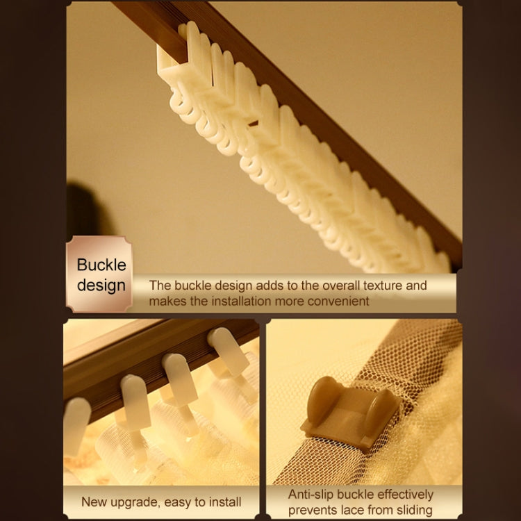 U-shaped Guide Rail Retractable Three-door Mosquito Net