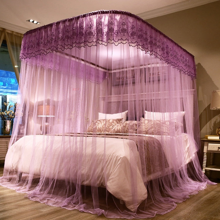 U-shaped Guide Rail Retractable Three-door Mosquito Net