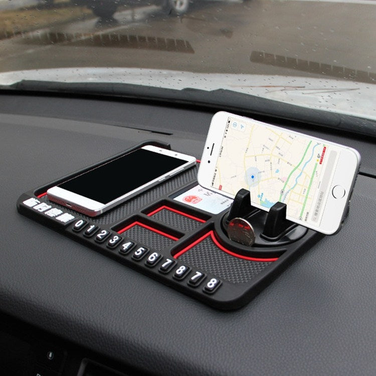 Car Interior Car Multifunctional Instrument Panel Storage Pad Car Phone Bracket Anti-slip Pad With Stop