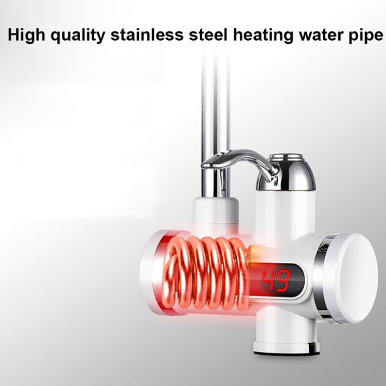 220V Kitchen Tankless Water Heater Instant Electric Faucet Electric Heater Tap with Temperature Display