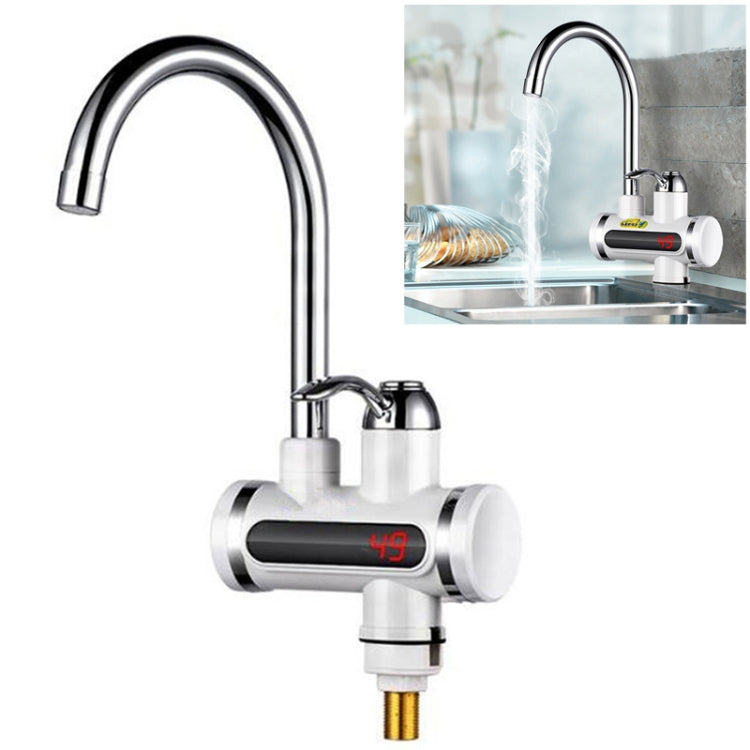 220V Kitchen Tankless Water Heater Instant Electric Faucet Electric Heater Tap with Temperature Display