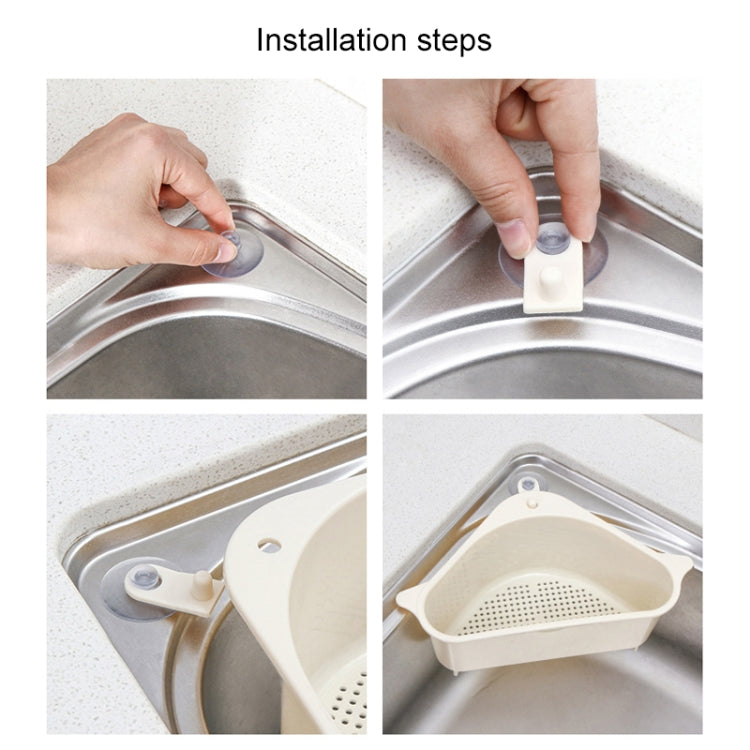 Kitchen Vegetable Rack Household Sink Drain Rack Triangle Storage Hanger Free Punch Tray Hanging Basket