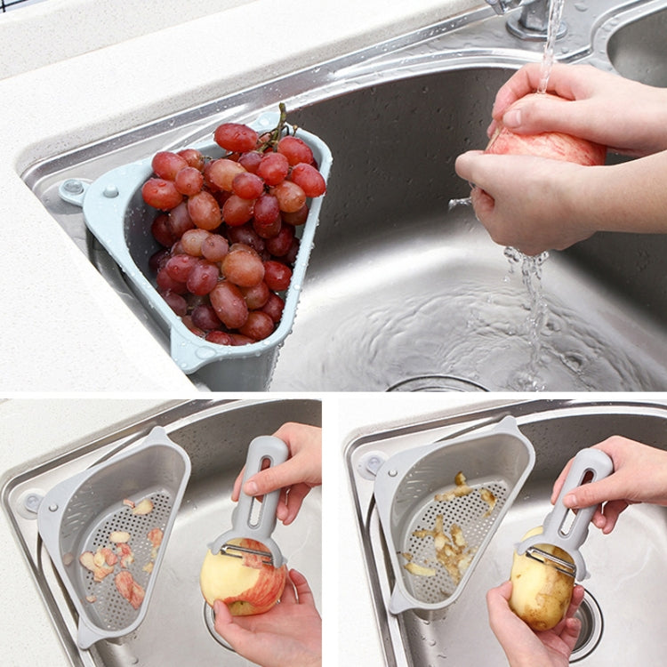 Kitchen Vegetable Rack Household Sink Drain Rack Triangle Storage Hanger Free Punch Tray Hanging Basket