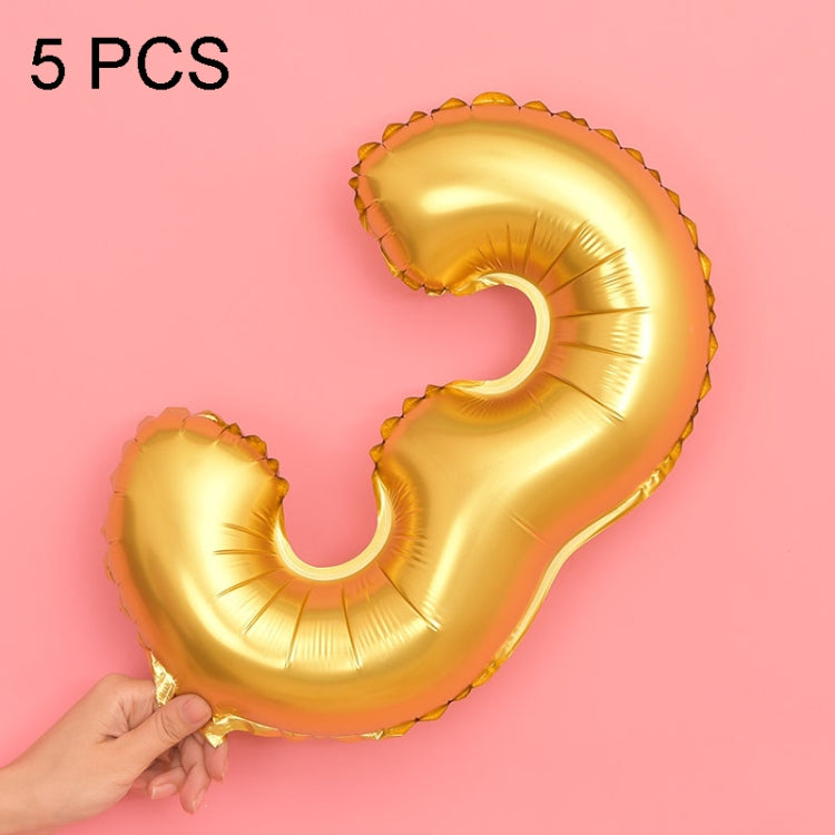 5pcs 16inch Number Foil Balloons Happy Birthday Party Wedding Balloons