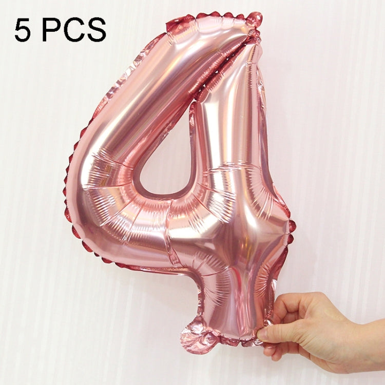 5pcs 16inch Number Foil Balloons Happy Birthday Party Wedding Balloons