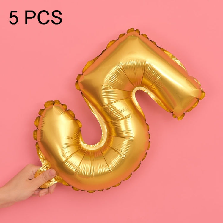 5pcs 16inch Number Foil Balloons Happy Birthday Party Wedding Balloons