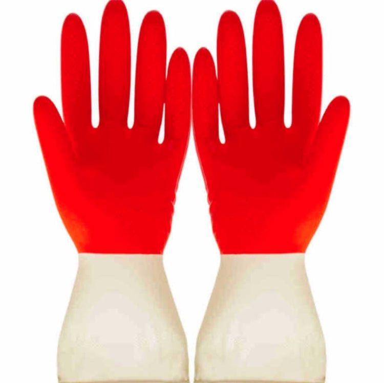 1 Pair Household Two-color Washing Gloves Housework Cleaning Laundry Dishwashing Latex Gloves
