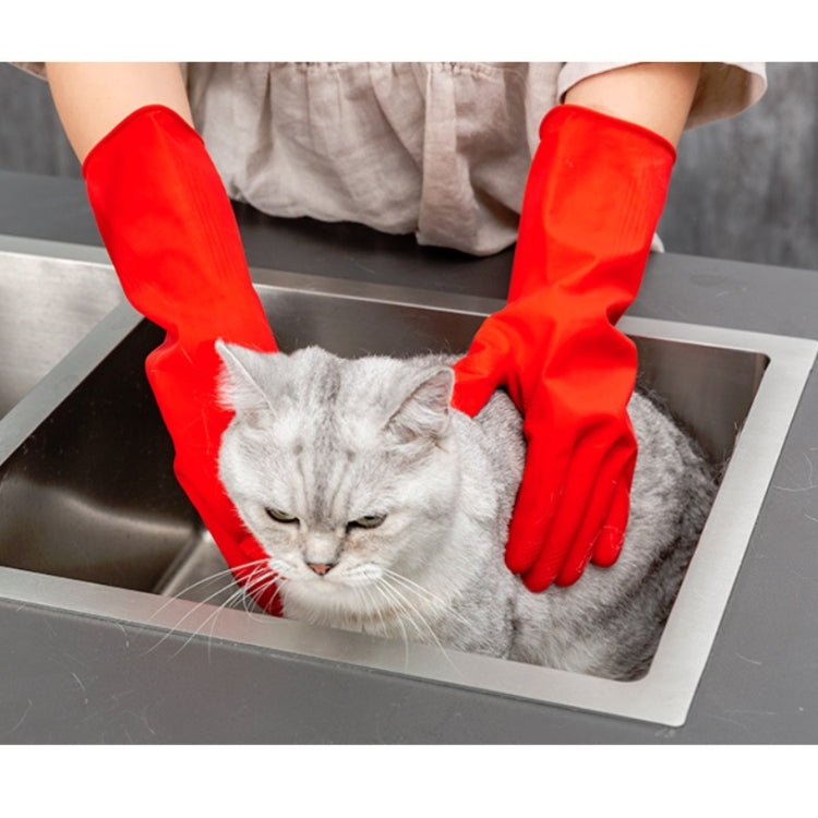 1 Pair Household Two-color Washing Gloves Housework Cleaning Laundry Dishwashing Latex Gloves