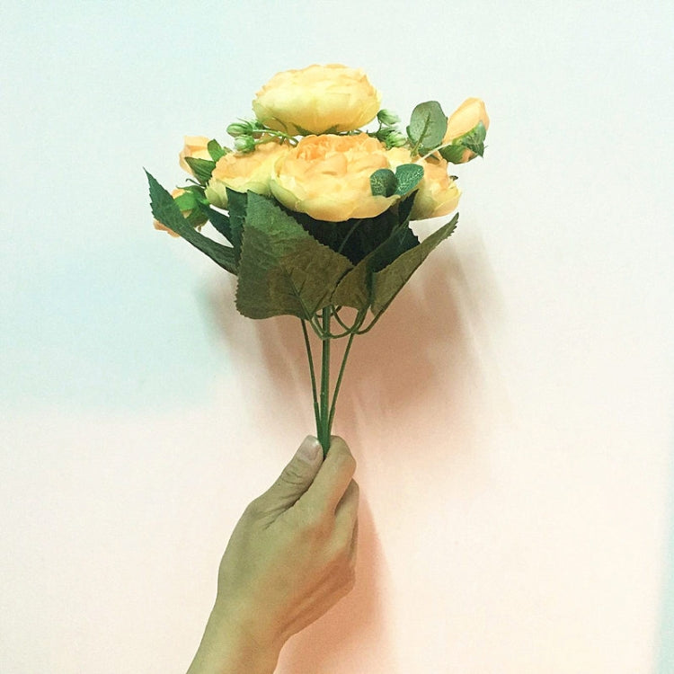 Beautiful Rose Peony Artificial Silk Flowers Small Bouquet Fores Home Party Spring Wedding Decoration Fake Flower