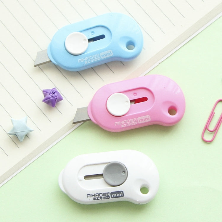 Cute Solid Mini Portable Knife Paper Cutter Razor Blade Office Stationery