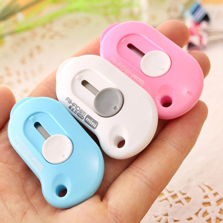 Cute Solid Mini Portable Knife Paper Cutter Razor Blade Office Stationery