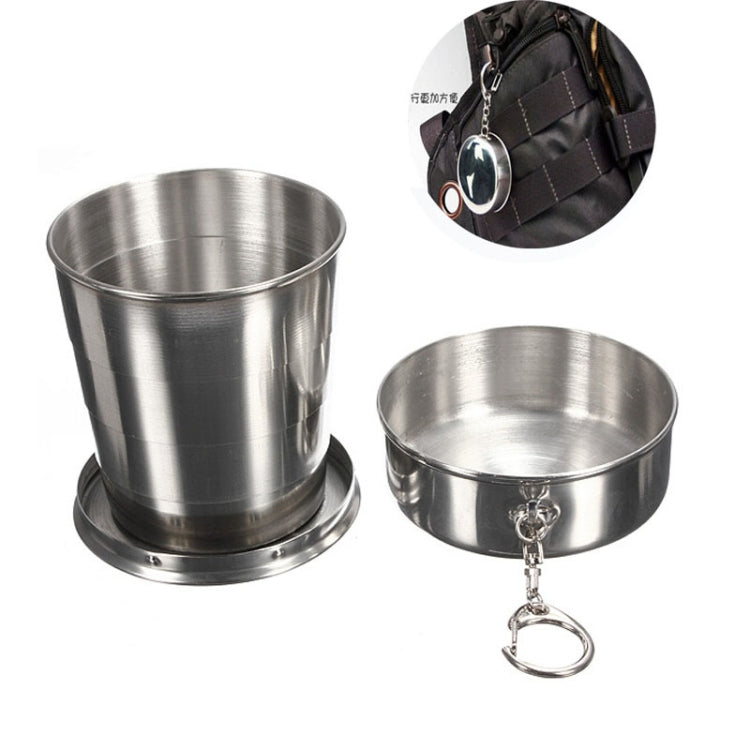 Stainless Steel Camping Folding Cup Traveling Outdoor Camping Hiking Mug Portable Collapsible Cup