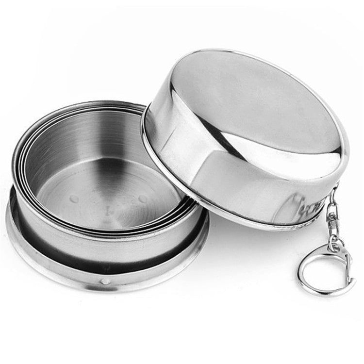 Stainless Steel Camping Folding Cup Traveling Outdoor Camping Hiking Mug Portable Collapsible Cup