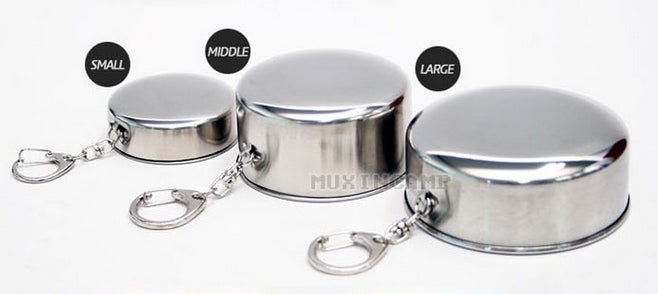 Stainless Steel Camping Folding Cup Traveling Outdoor Camping Hiking Mug Portable Collapsible Cup