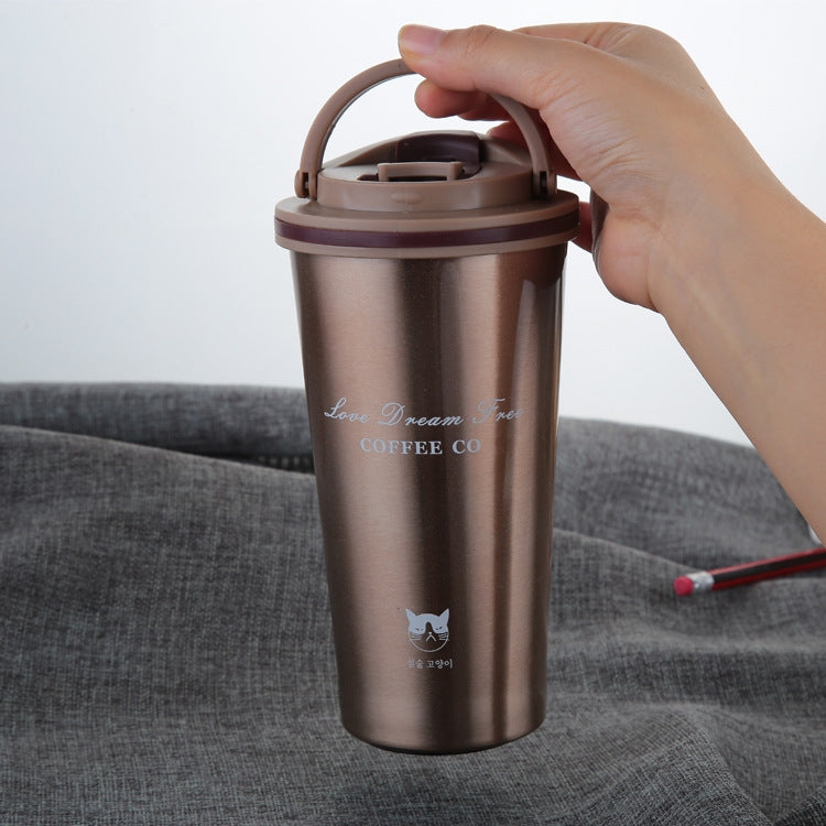 500ML Portable Stainless Steel Creative Gift Coffee Cup Office Vacuum Thermos Mug