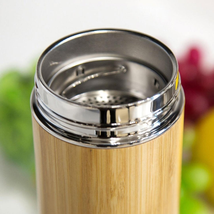 Creative Bamboo Thermos Bottle Stainless Steel Vacuum Flask