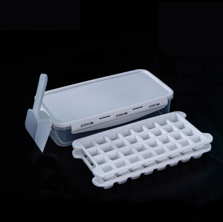 Household Silicone Ice Box With Lid Ice Cube Mold Refrigerator Ice Lattice Quick Freezer Random Color Delivery