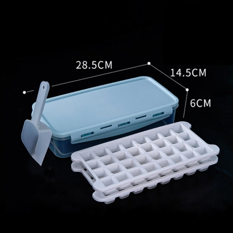 Household Silicone Ice Box With Lid Ice Cube Mold Refrigerator Ice Lattice Quick Freezer Random Color Delivery