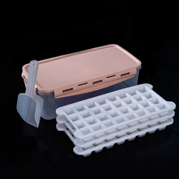 Household Silicone Ice Box With Lid Ice Cube Mold Refrigerator Ice Lattice Quick Freezer Random Color Delivery