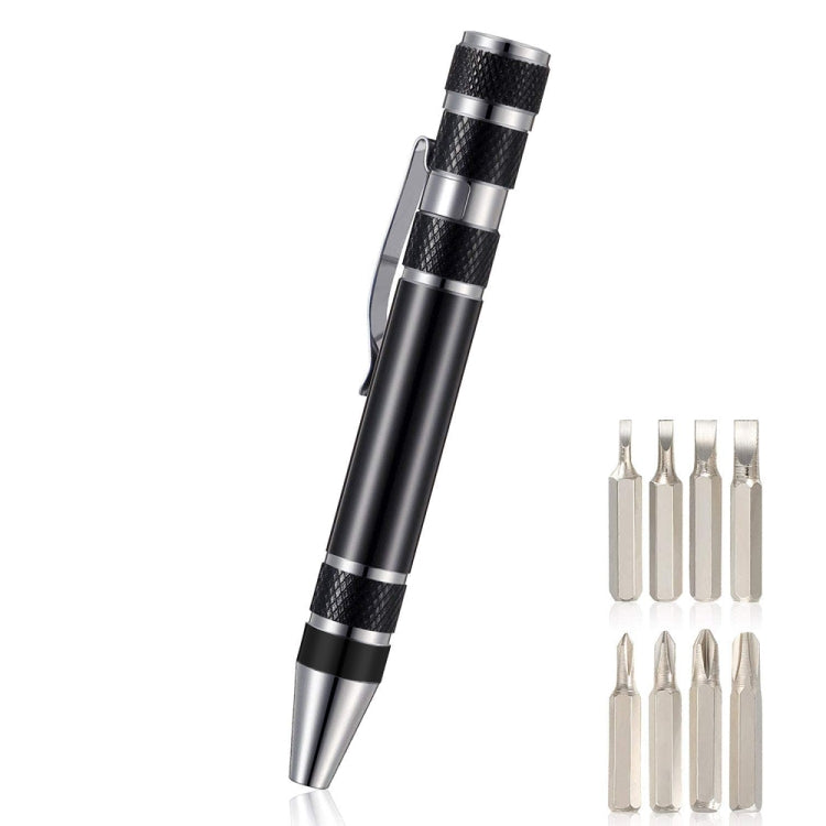 8 In 1 Multifunctional Mini Aluminum Tool Pen Screwdriver Set