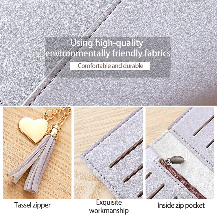 Long Wallet Women Purses Tassel Fashion Coin Purse Card Holder Wallets Female Clutch PU Leather Wallet