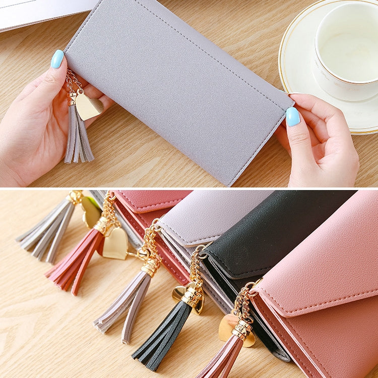 Long Wallet Women Purses Tassel Fashion Coin Purse Card Holder Wallets Female Clutch PU Leather Wallet