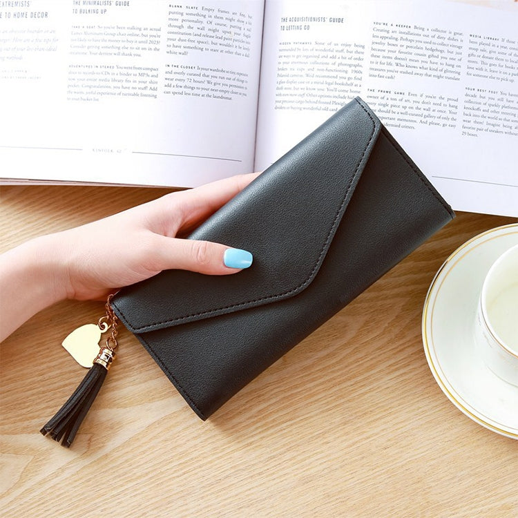 Long Wallet Women Purses Tassel Fashion Coin Purse Card Holder Wallets Female Clutch PU Leather Wallet