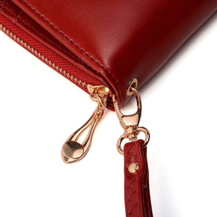 Multifunction Zipper Women Leather Wallet Long Trifold Coin Purse Card Holder Clutch