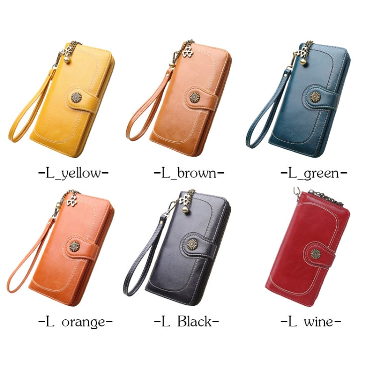Vintage Button Phone Purses Women Wallets Female Purse Leather Brand Retro Ladies Long Zipper Woman Wallet Card Clutch