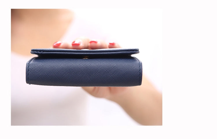 Short Mini Women Wallets Crown Decorated Fold PU Leather Coin Purse Card Holder