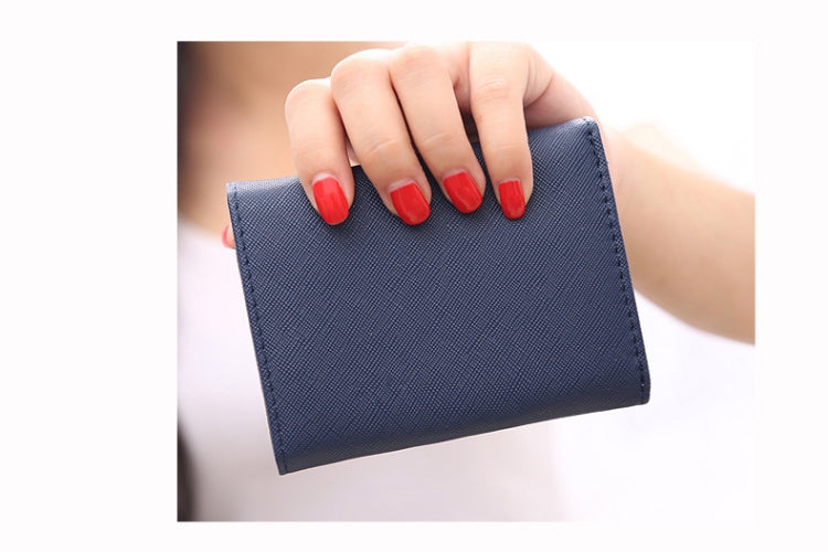 Short Mini Women Wallets Crown Decorated Fold PU Leather Coin Purse Card Holder