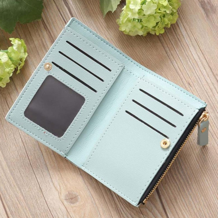 Embroidery Short Wallet PU Leather Wallets Female Floral Hasp Coin Purse Zipper Bag Card Holders