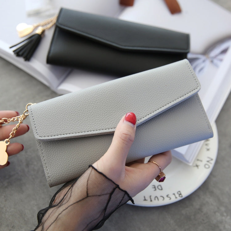 Simple Zipper Purses Long Section Clutch Wallet Soft PU Leather Money Bag