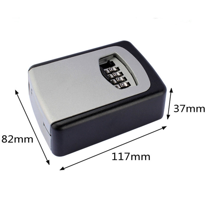 Safety Home Durable Storage Box Key Hider 4 Digit Security Secret Code Lock Wall Mounted Combination Password Keys Box